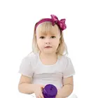 Бархат нейлоновые повязки на голову для маленьких девочек, розовые повязки на голову с бантом, завязка на широкая резинка для волос, тюрбан Дети милые вечерние Headwarp женские аксессуары для волос 2021