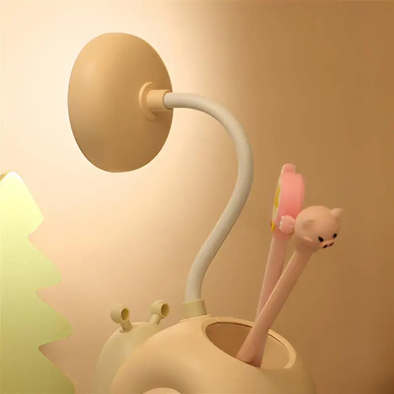 Reading Lamp For Bedroom Cartoon Snail Pen Holder Led Desk Usb Charging Children&amp#39s Dormitory Eye Protection Night Light Book Bed | Лампы