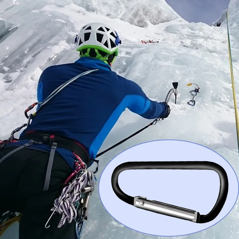 1PCS Aluminum Carabiner Key Chain Clip Outdoor Camping Keyring Snap Hook Buckle Travel Kit Climbing Earphone For Airpods Case - купить по