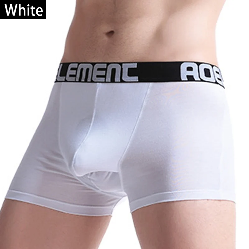 white 063 Сексуальное мужское мягкое нижнее белье из модала, боксерское короткое нижнее белье для ухода за мошонкой, Капсульная функция для здоровья молодежи, сеульские выпуклые разделительные боксеры - Цвет: white 063