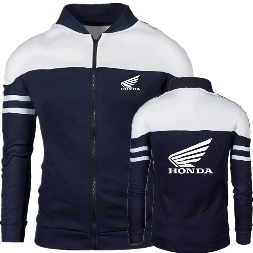 

Honda Cars 2021 New Men's Fashion Zipper Hoodie Spring Autumn High Quality Pure Color Long Sleeve Hooded Pullover Sweatshirt +6