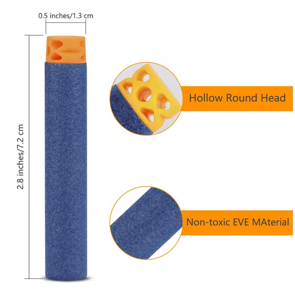 New Red Hollow Hole Head Bullets for Nerf 7.2cm Refill Darts Toy Gun Series Blasters Xmas Kid Children Gift | Игрушки и хобби