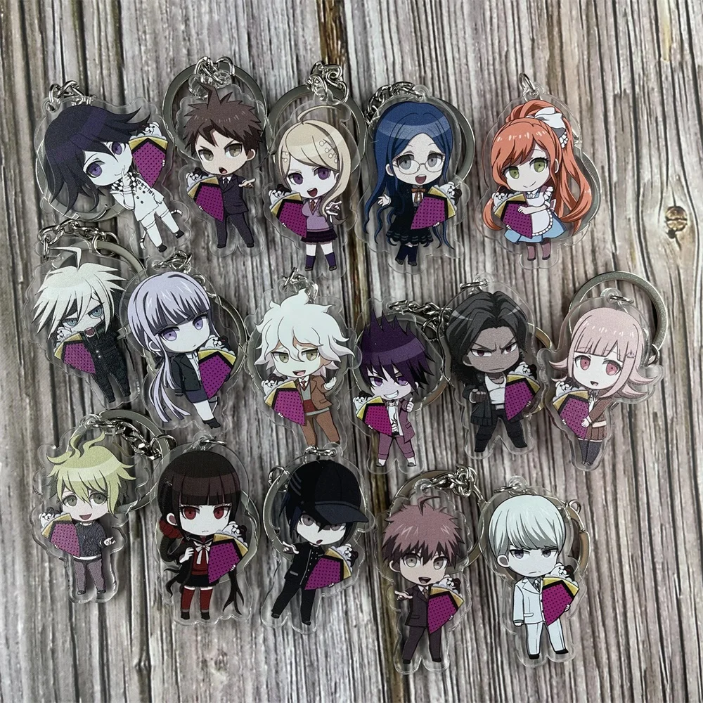 Danganronpa V3 Harukawa Maki Saihara Syuichi Key Chain Pendant Cosplay Two-sided Acrylic Keychain Keyring Prop