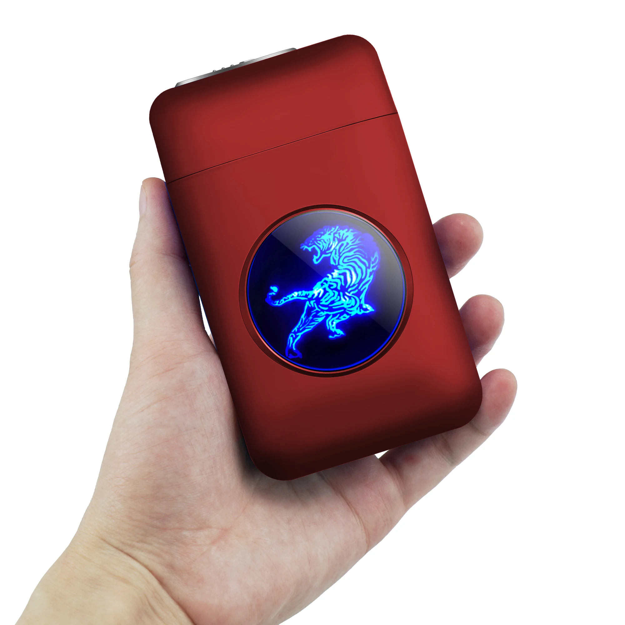 Чехол для сигарет с перезаряжаемой спиралью из металлической смолы