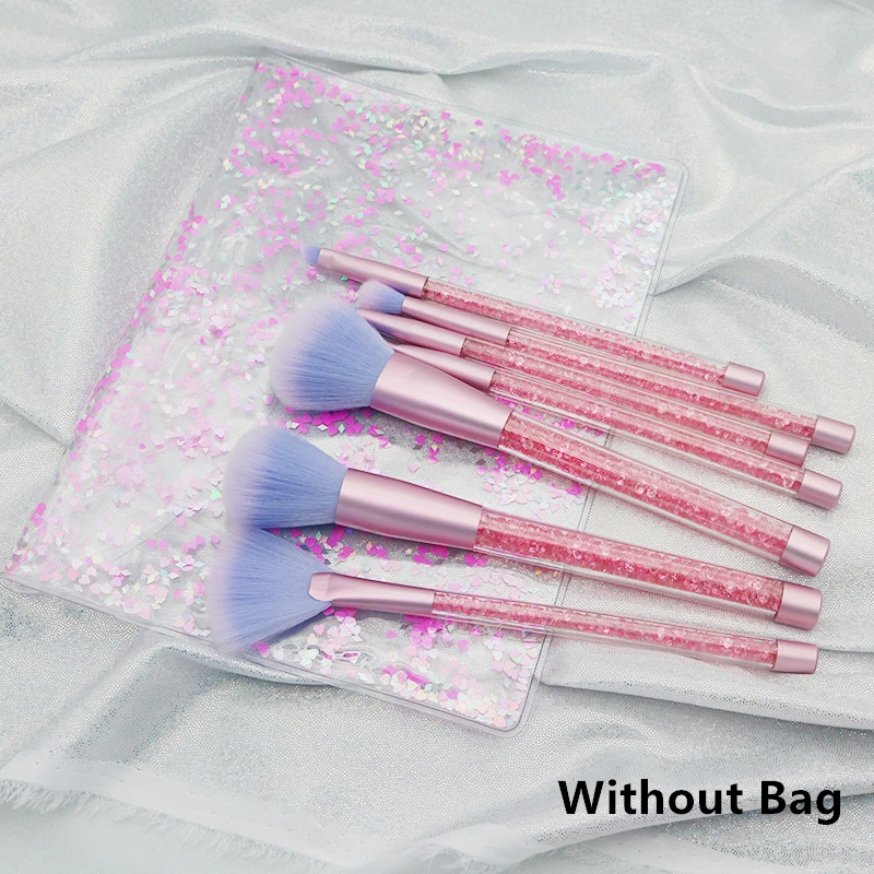 7 шт. блестящие туфли с украшением в виде кристаллов ручкой набор кистей для