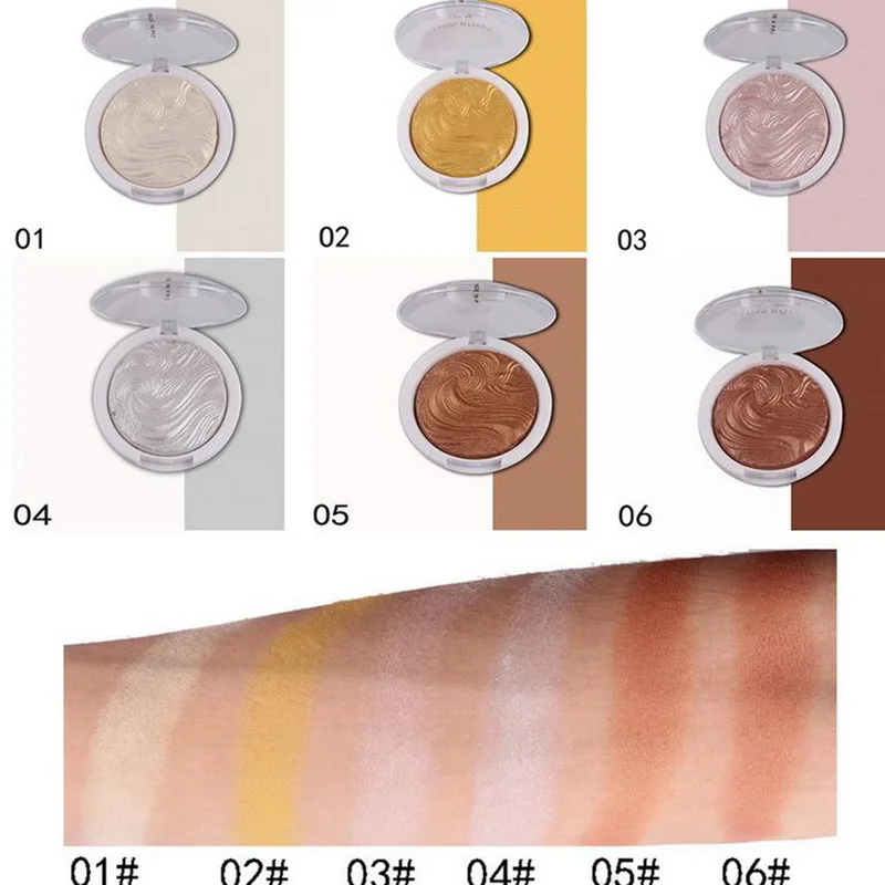 Блестящий хайлайтер мерцающая пудра палитра осветитель длительное осветление