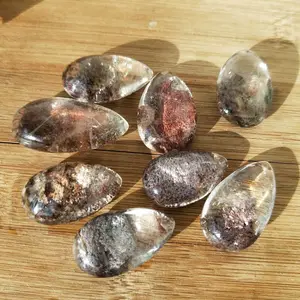 Gemstone Natural Ghost Crystal Phantom Stone Healing Ornament Pendant Quartz
