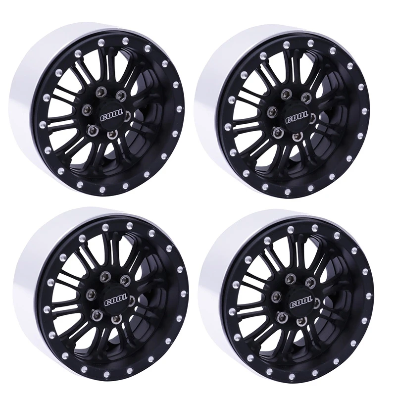

4Pcs CNC Alloy 2.2Inch Wheel Hub Rim Beadlock for 1/10 RC Crawler Car Axial SCX10 RR10 Wraith 90048 Traxxas TRX4