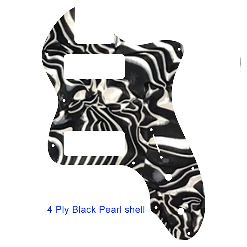 black pearl shell Запчасти для гитары Pleroo-для классической серии '72 Telecaster Tele Thinline Guitar pickguard Scartch Plate с пикапами Humbucker P90 - Цвет: black pearl shell