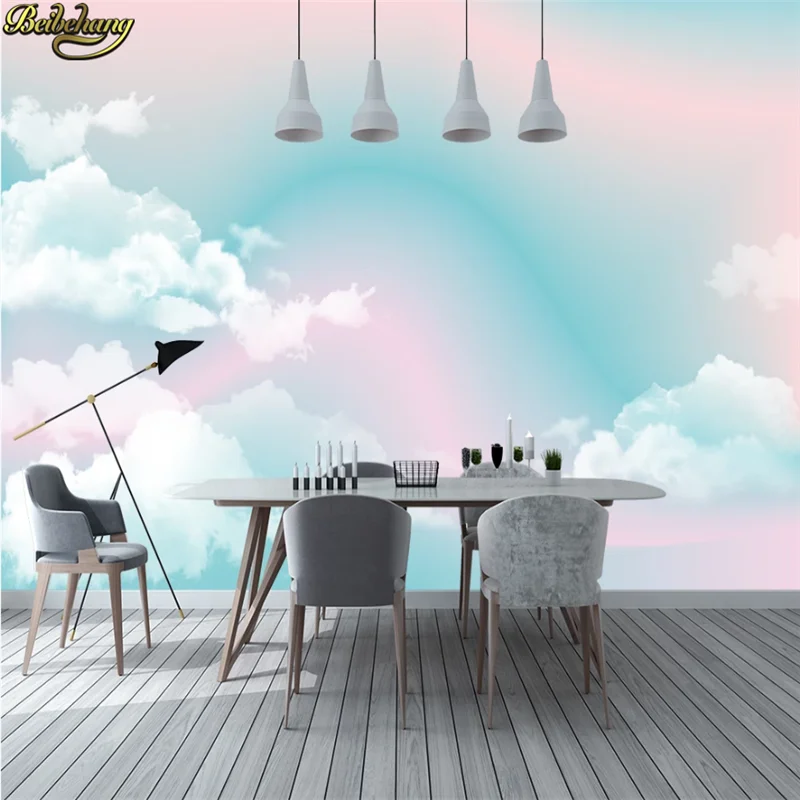 

beibehang Custom 3d wallpaper Nordic style mural ink color cloud style background wall papel de parede all papers home decor