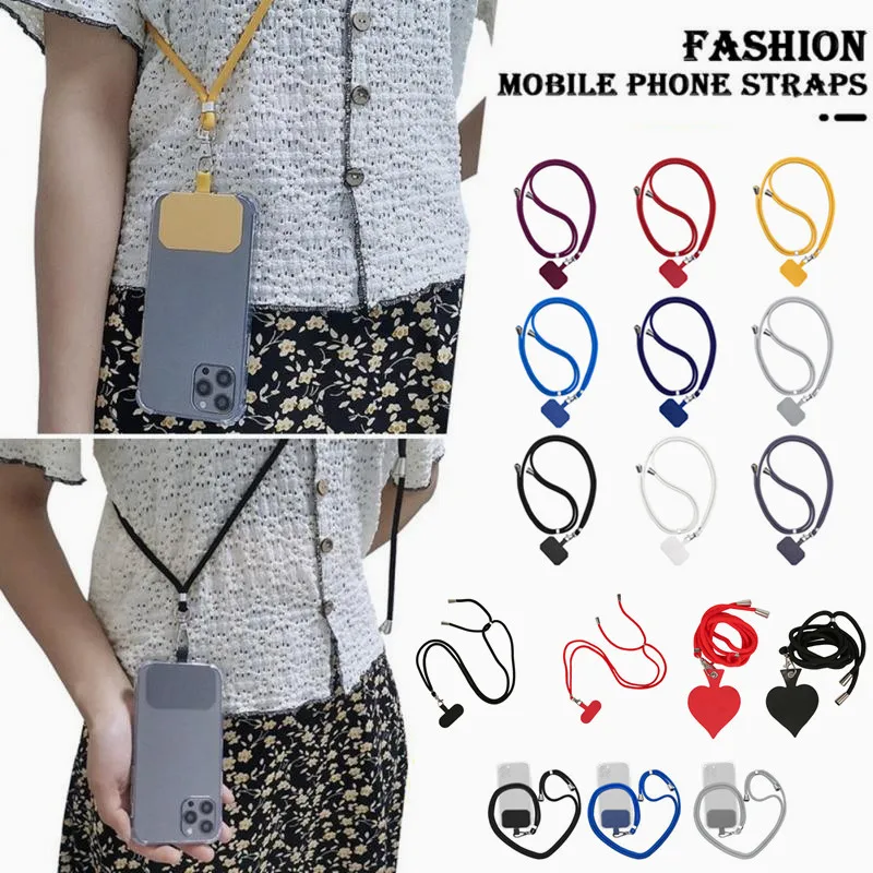 

Nylon Detachable Adjustable Patch Phone Lanyard Universal Crossbody Mobile Phone Strap Lanyard Hanging Cord Phone Accessories