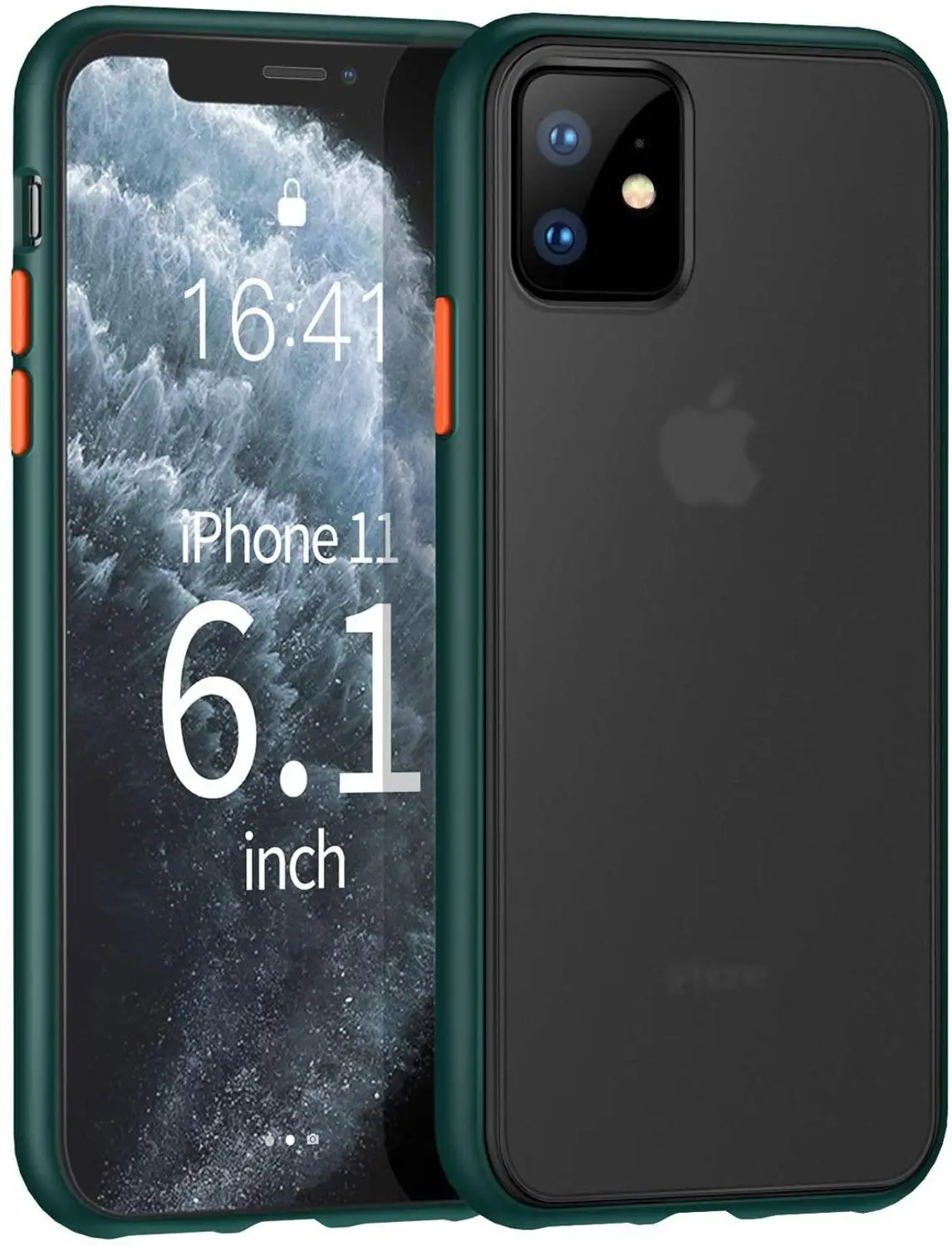 Translucent Matte Hard PC Back Cover and Soft TPU Edges Protective Case for iPhone 11 Pro Max X XS 8 7 6 s PlusPro |