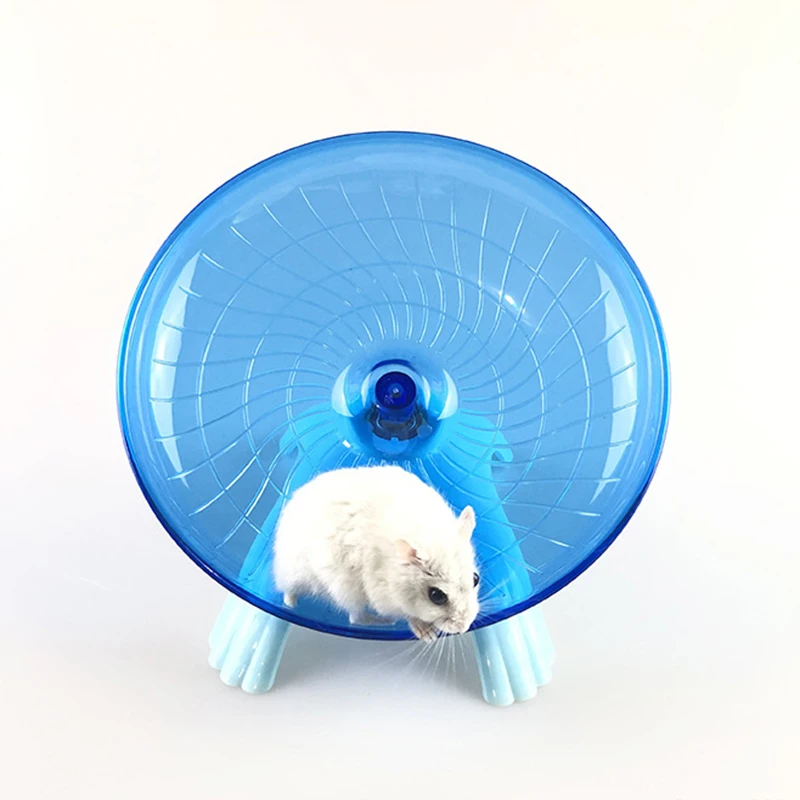 Rueda de correr para h&aacute;mster, platillo volador silencioso, rueda de eje de acero, erizo, rata, disco para correr, juguetes, accesorios para h&aacute;mster de animales peque&ntilde;os-0
