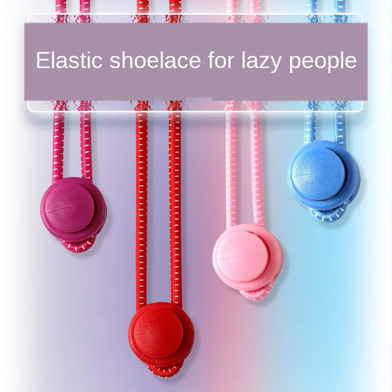 

1 Pair 20 Color Elastic Shoelaces Round Locking No Tie Shoe Laces Kids Adult Quick Lazy Laces Rubber Sneakers Shoelace