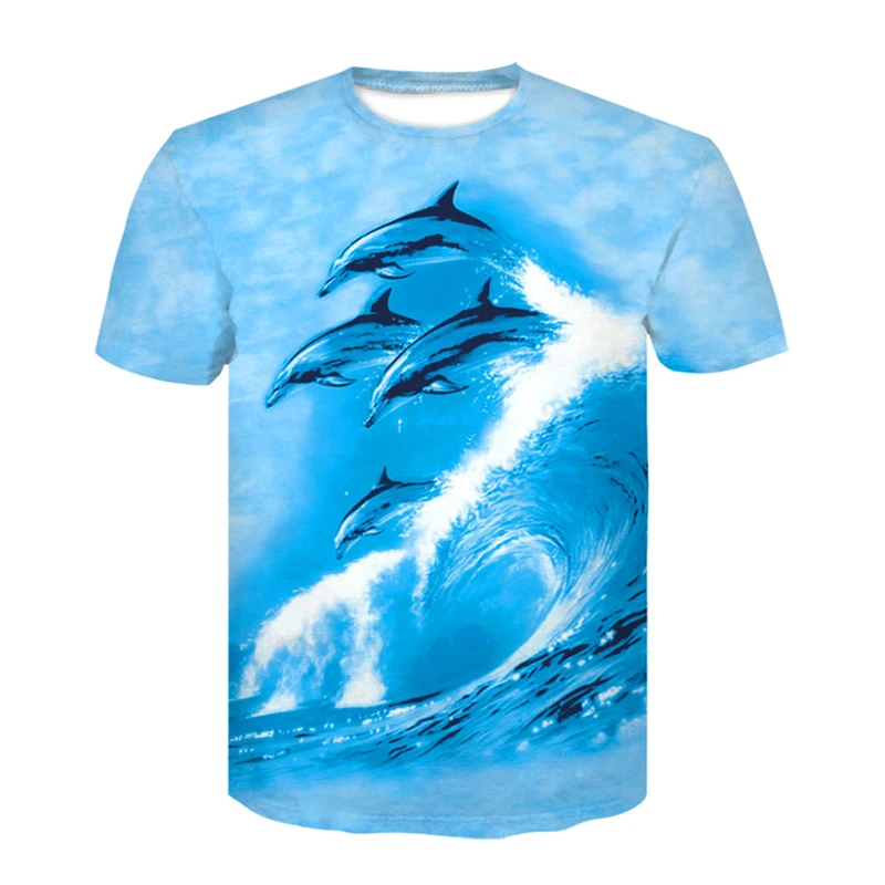 

2021 new 3D printing men's T-shirt summer animal horse pattern leisure sports fashion short-sleeved T-shirt