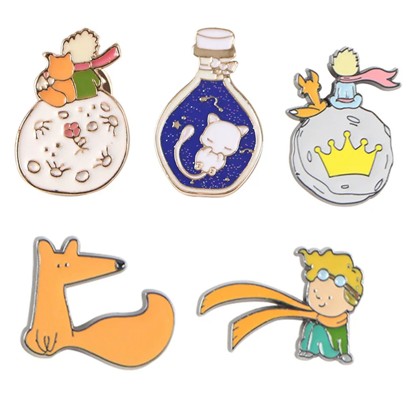 Милые Броши The Little Prince эмалированные Мультяшные булавки для одежды брошь рюкзака