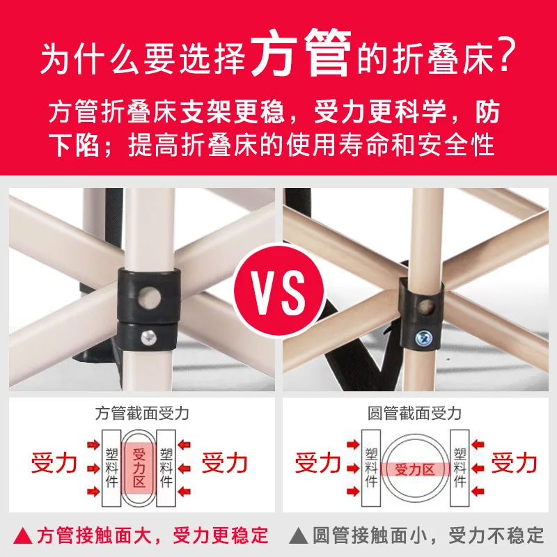15% портативные легкие складные кровати с регулируемым подголовником и дышащей