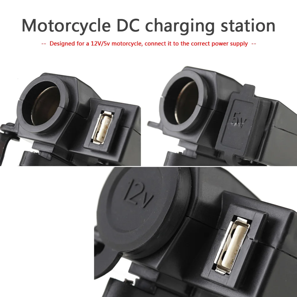Водонепроницаемый адаптер USB для зарядного устройства на руль мотоцикла 12 в