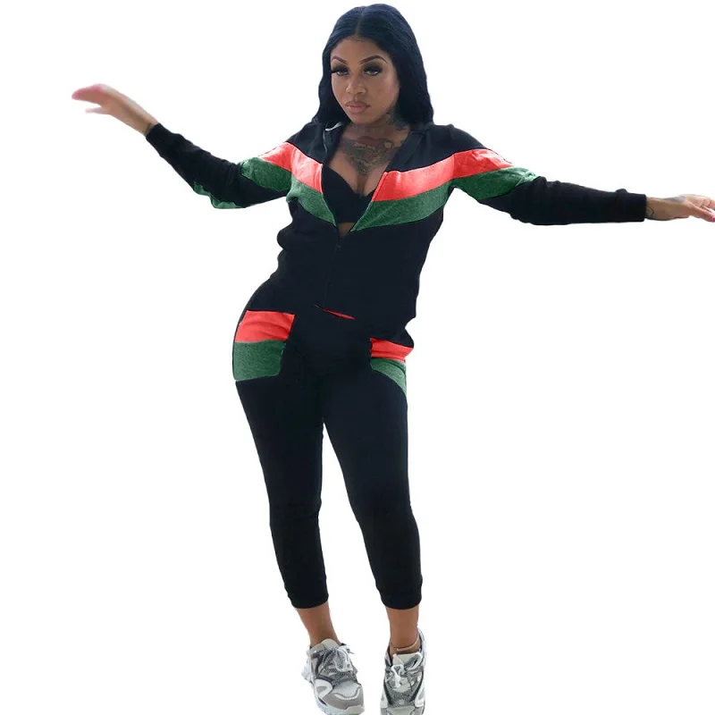 Повседневный стильный комплект из 2 предметов Женский одежды куртка с длинным