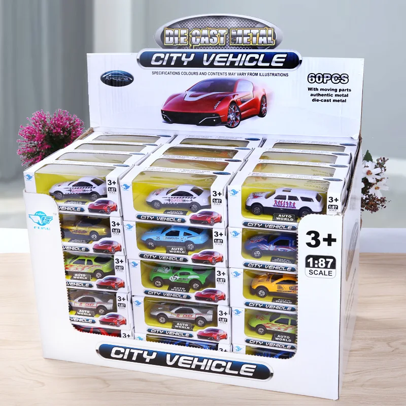 Новая детская Игрушечная модель автомобиля 1: 87 мультфильм мини-моделирование