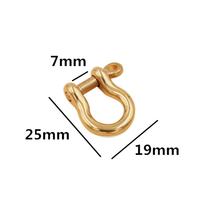 U образная латунная застежка Скоба соединение брелок Крюк кожаный аксессуар для