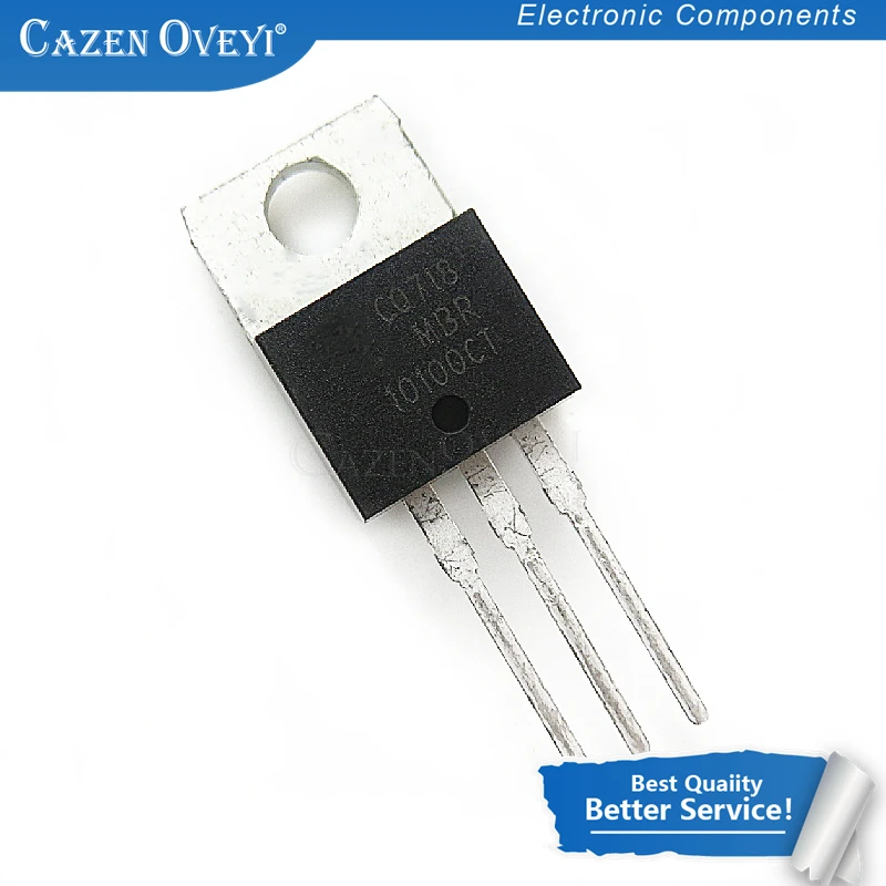 

10pcs/lot MBR10100CT MBR10100 MBR10100C TO-220 Schottky & Rectifiers 10A 100V In Stock
