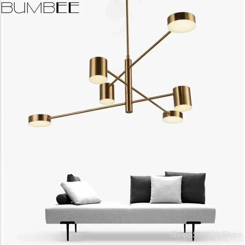 Современная простая люстра в скандинавском стиле роскошные вращающиеся