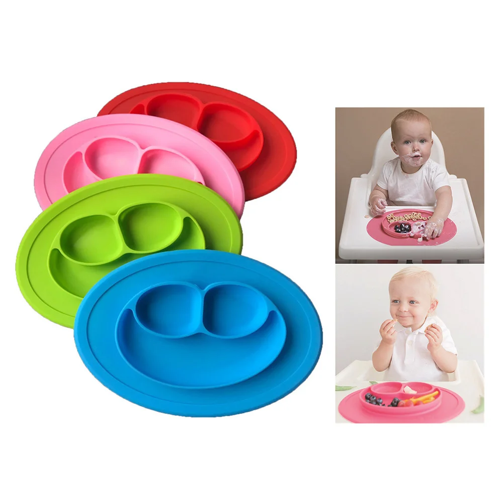 

Cute Smile Baby silicone plate Kids Bowl Plates baby feeding silicone bowl baby silica gel dishes kids tableware
