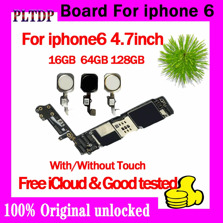 

Материнская плата для iphone 6 разблокированная материнская плата с/без Touch ID для iphone6 16 Гб 64 Гб 128 ГБ 100% оригинальная логическая плата с чипами