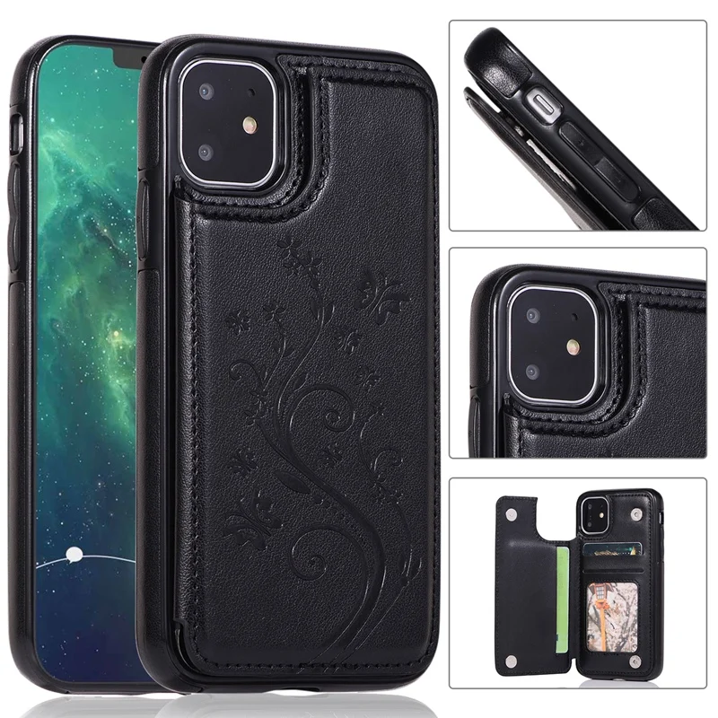 Для IPhone 11 чехол для X XS XR Чехол мужчин кошелек телефона искусственная кожа клатч