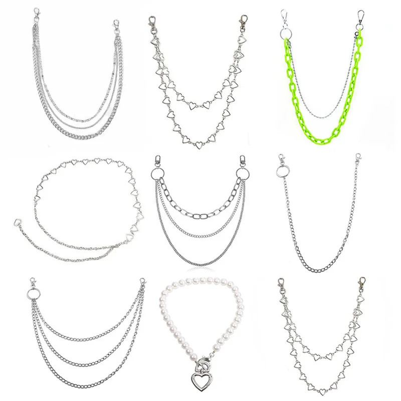 Брелок для ключей в форме сердца с жемчугом многослойный аксессуар к брюкам и