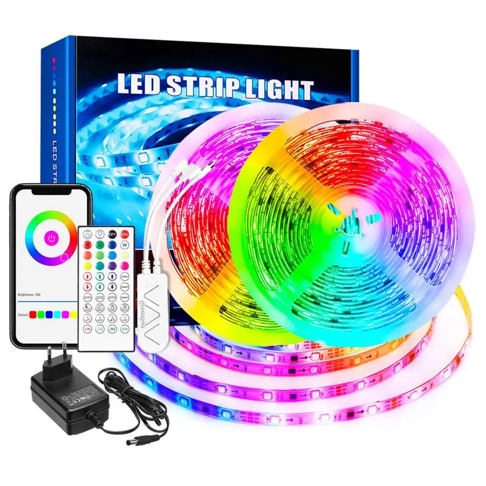 Tuya Smart LED Light With RGB Light Strip With Music Mode, DC12V TV Back Ground Bedroom Living Room Decoration