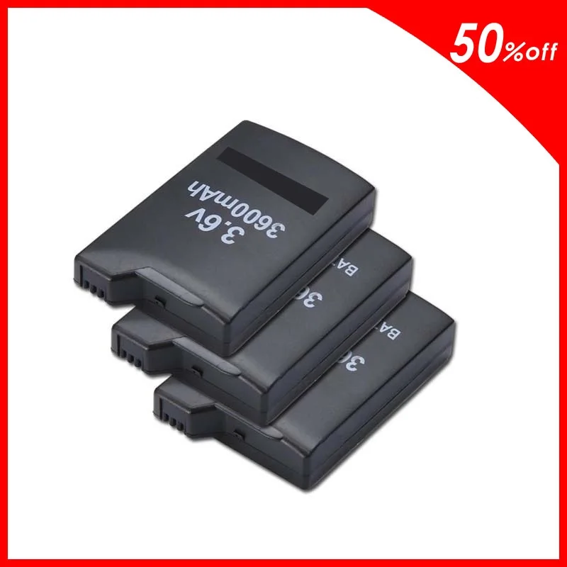 

2022 2PCS Gamepad Battery 3.6V 3600mAh for Sony PSP 2000 PSP 3000 PSP2000 PSP3000 PlayStation Portable Rechargeable Replacement
