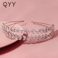 wedding headband cubic zirconia hairband tiaras and crowns for women accessories bridal hair jewelry party bride headpiece gift