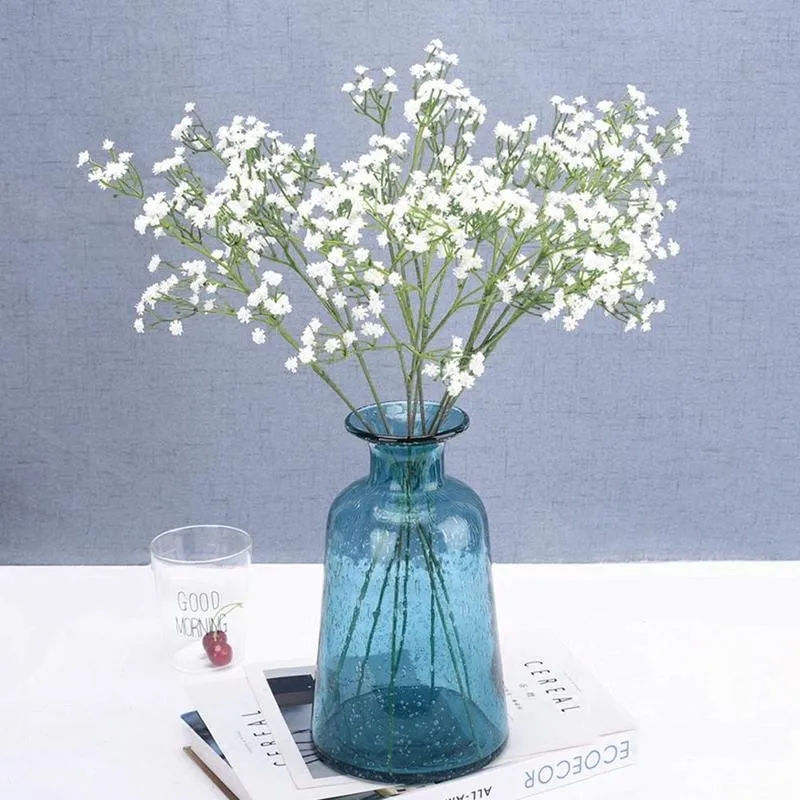 40 см искусственного шелка Гипсофила белого цвета с цветочным принтом для малышей