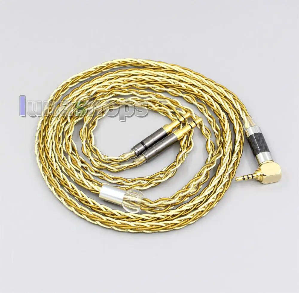 

Pure OCC Silver+Golden Plated Headphone Cable For Final Audio vi Iriver AK T1P Denon AH-D600 D7100 Velodyne vTrue LN005976