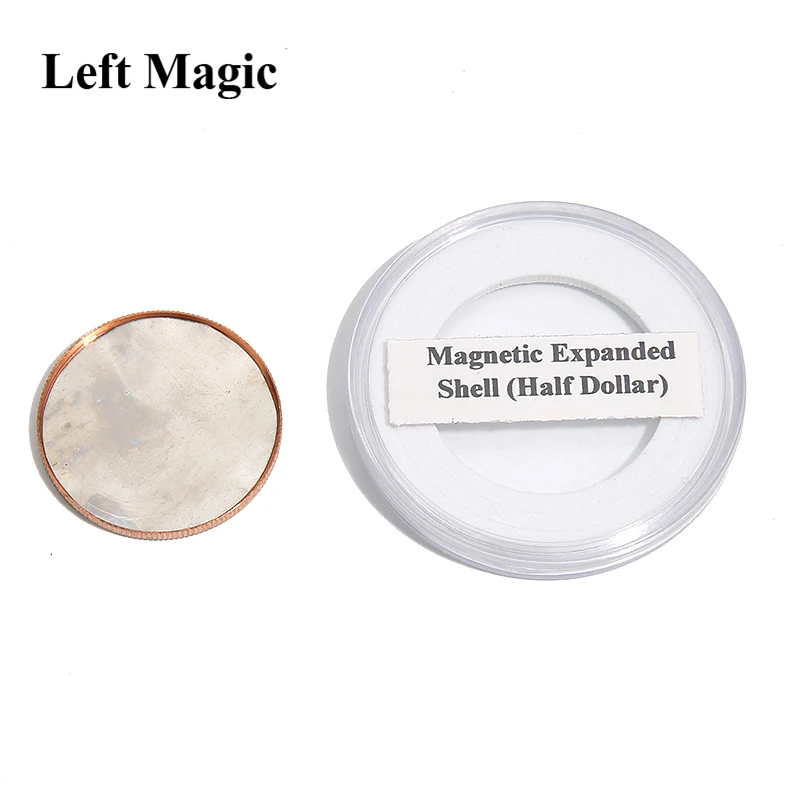 Магнитный увеличенный корпус (полдоллара) монета волшебные фокусы иллюзии