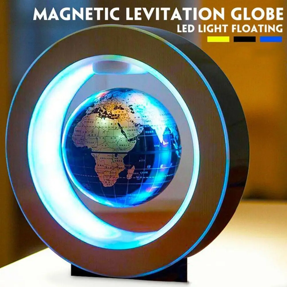 

Round LED Magnetic Levitation Globe Geographical Floating Rotating Night Light World Map School Office Supplies Home Decoration