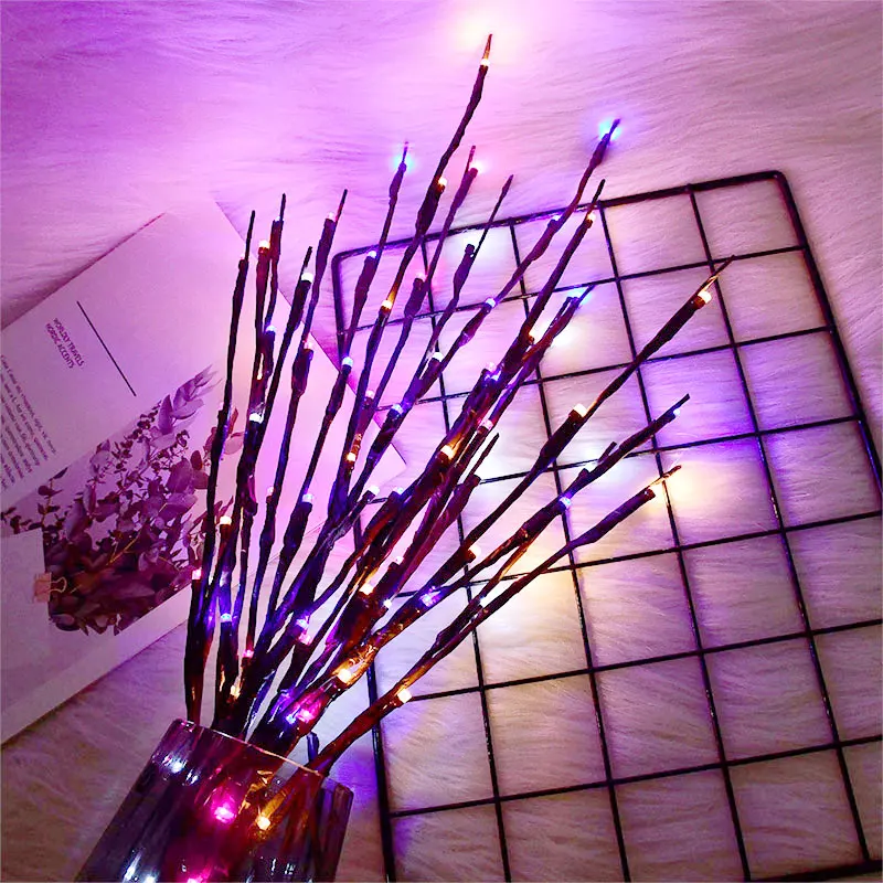 

20Leds Willow Branch Lamp String Light Simulation Branch Holiday Home Decoration Light For Christmas Wedding Party Decoration
