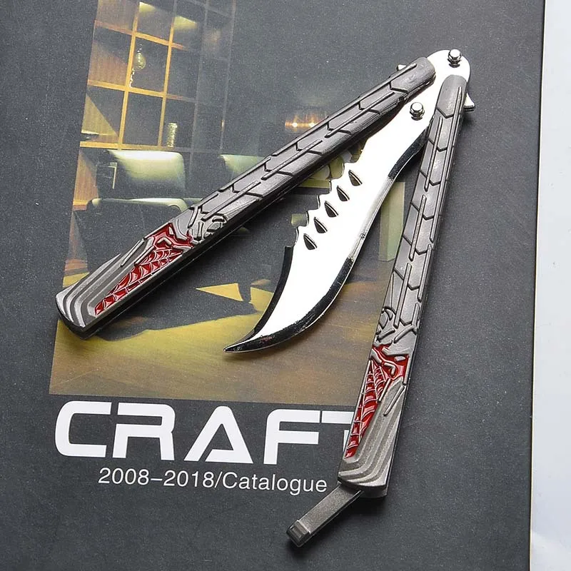 Новый паук бабочка нож металлическая игрушка аниме бросок складной самообороны