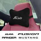 Автомобильные подушки для шеи, подушка на подголовник для Ford Fiesta Fusion Kuga Ranger Mustang, автомобильный Стайлинг сиденья, поддержка головы, защита для шеи