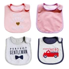 Детский нагрудник, водонепроницаемый, с мультяшной вышивкой