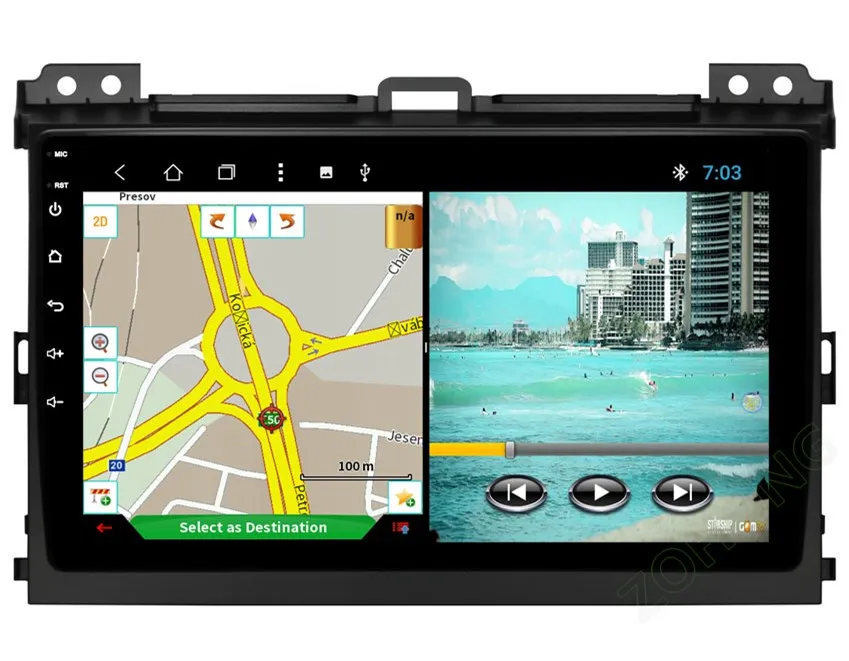 2din Восьмиядерный Android9.0 автомобильный радиоприемник для Toyota Land Cruiser Prado 120 Lexus GX470 мультимедиа авторадио навигация gps DVD плеер