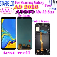 6 3 amoled for samsung galaxy a9 2018 lcd a9s a9 star pro a920 lcd display frame touch screen digitizer assembly for a9200 lcd