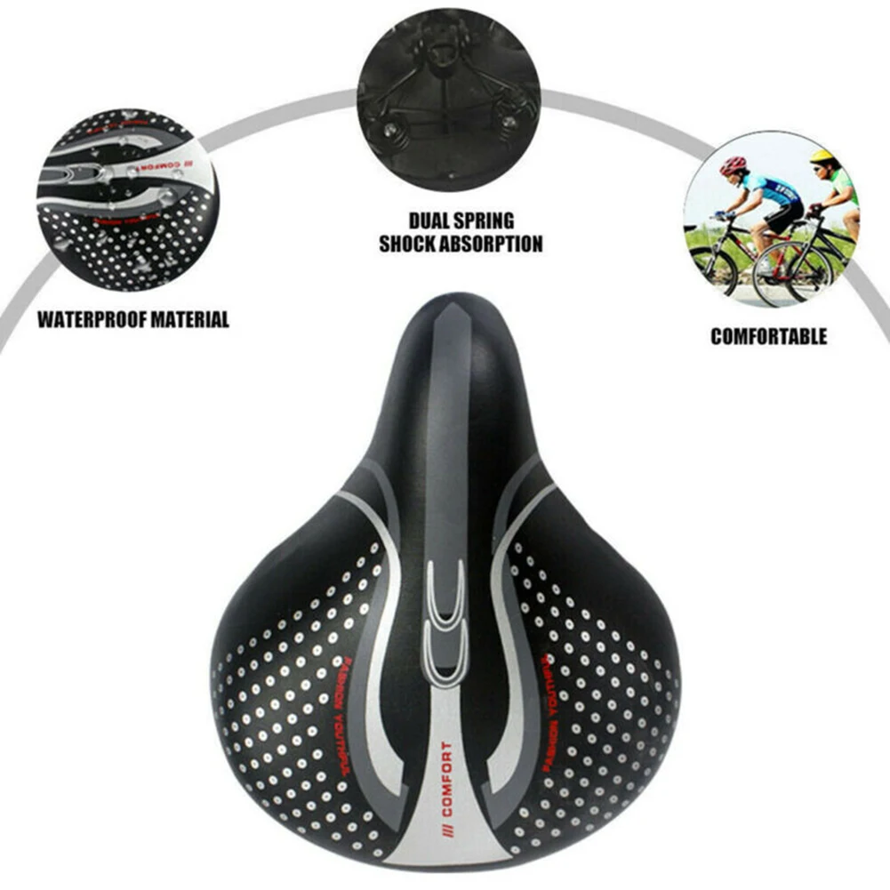 

30*27cm Comfortable Extra Wide Big Bum Bike Bicycle Soft Pad Saddle Seat Cushion Sporty Bicycles Accessories