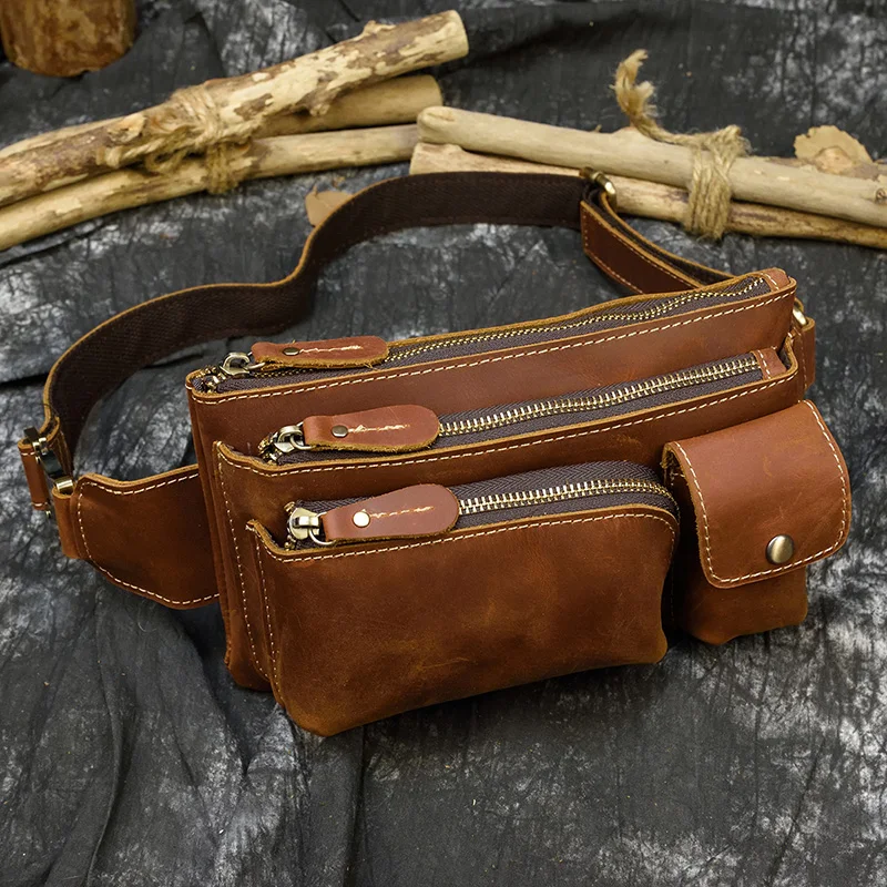 Поясная Сумка Luufan из натуральной кожи нагрудная сумка двойного назначения Fanny Pack