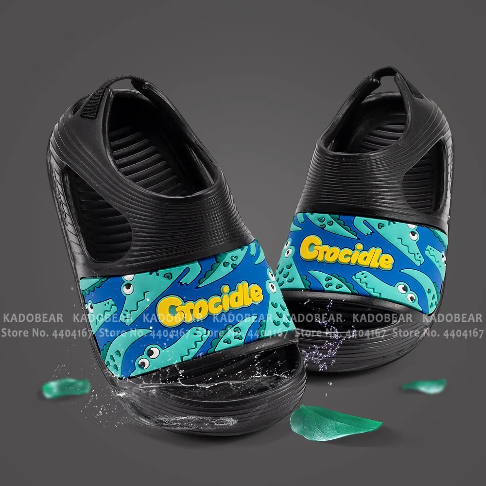 Летняя детская пляжная садовая плоская обувь для девочек и мальчиков домашние