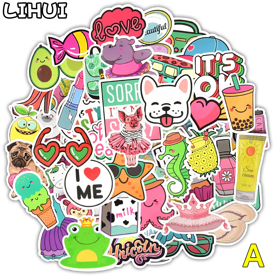 150 шт. наклейки VSCO для девочек классные аниме Мультяшные милые водонепроницаемые