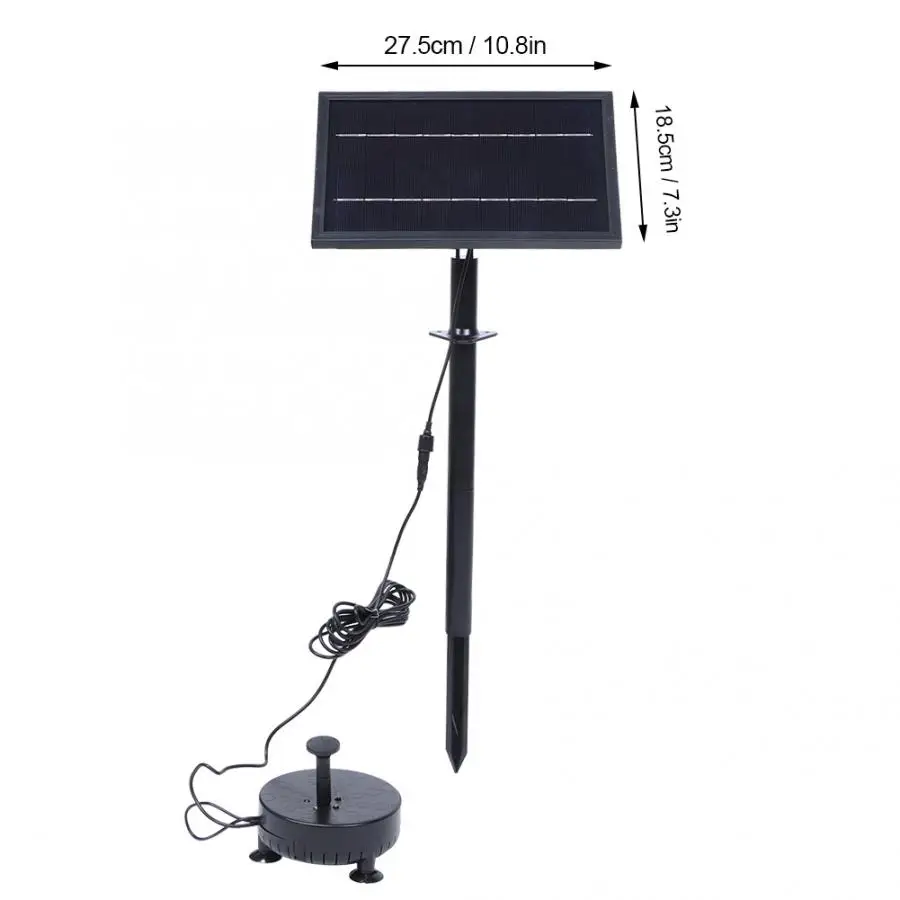 

9V 8W Remote Control Floating Solar Fountain Pump Kit with Light for Garden Outdoor Landscape Decor