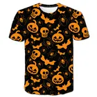 Страшная футболка в виде тыквы на Хэллоуин, футболка Джокера для подростков, детей, одежда для мальчиков, Детские футболки, топы для девочек, футболки черной пятницы